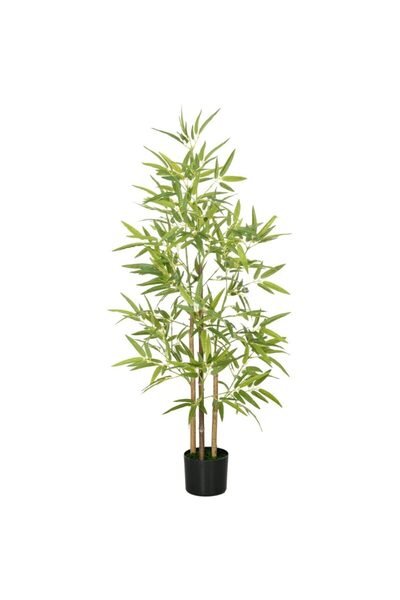 Mercaton Plantă artificială, bambus cu ghiveci, verde, 15x120 cm