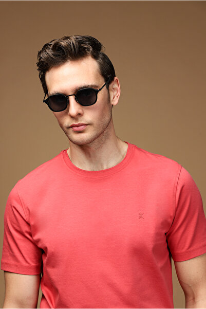 Kiğılı Tricou cu decolteu rotund din bumbac, slim fit