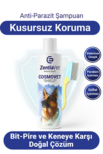 zentiavet Bit Arındırıcı Köpek Şampuanı, Bit Pire Parazit Kene Önleyici Köpek...