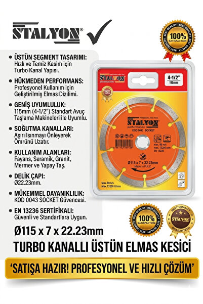 stalyonn Stalyon Granit Kesme Taşı Elmas Taşlama Testere Mermer Kesme Elmas u...