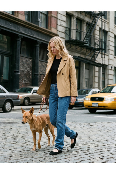 Koton Cotton Normal Waist Buttoned Straight Leg Denim Trousers - Straight Fit...