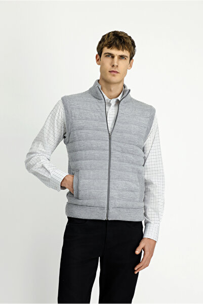 Kiğılı Πλεκτό γιλέκο με σχέδια και φερμουάρ