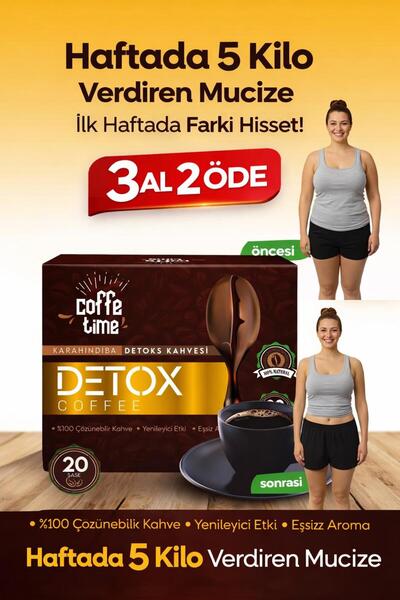 Coffee Time Zayıflamak Kakaolu Hindiba tok tutar hızlı Diyet Detoks Kahvesi 2...