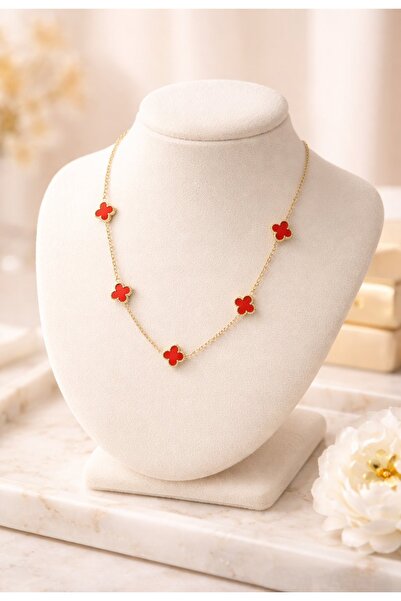 MİLUNXTE 316L Paslanmaz Kararmaz Yonca Kolye Siyah, Beyaz, Pembe, Mavi, Kırmı...