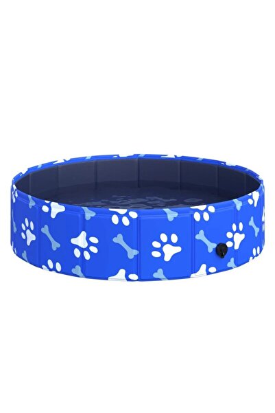 Mercaton Piscină pentru câini, panouri PVC și PAL, pliabilă, albastră, 8020 cm