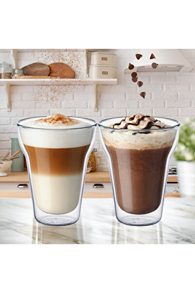 Blackstone Double Wall Glass Tumbler, Clear, Coffee Cups Set of 2 Pcs 220ml -...