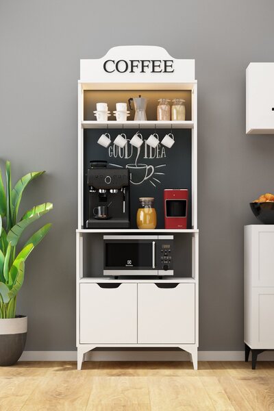 Avmpark Peru Kahve Köşesi Mikrodalga Fırın Bölmeli Ajda Ledli Çok Amaçlı Mutf...