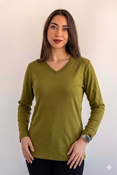 QYA Clothing Basic Wide Fit 100% Cotton Long Sleeve T-Shirt