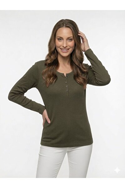 QYA Clothing ΒΑΣΙΚΟ ΜΑΚΡΥΜΑΝΙΚΟ ΜΑΚΡΥΜΑΝΙΚΟ ΜΠΛΟΥΖΑ 100% ΒΑΜΒΑΚΙ