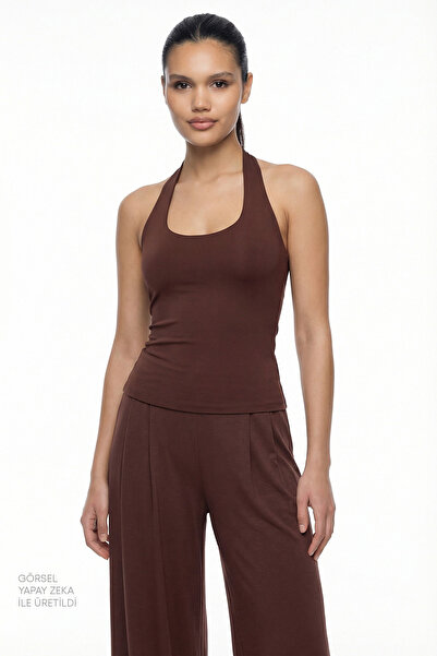 Penti Brown Halter Neck Top