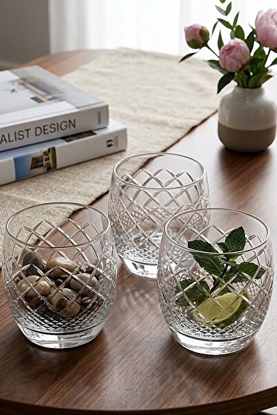 DECOSTYLE باساباتشي مشروب غازي وكوب ماء مزين بالكريستال 6 قطع