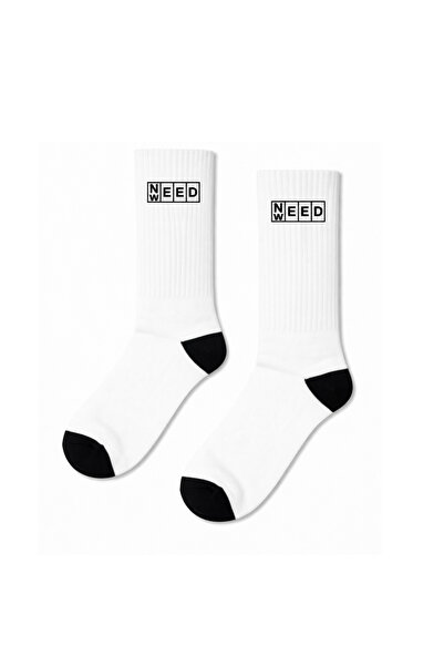 CARNAVAL SOCKS NEED W.ED З НАПИСОМ ВЕСЕЛИЙ УНІСЕКС БІЛИЙ СПОРТИВНИЙ ШКАРПЕТ