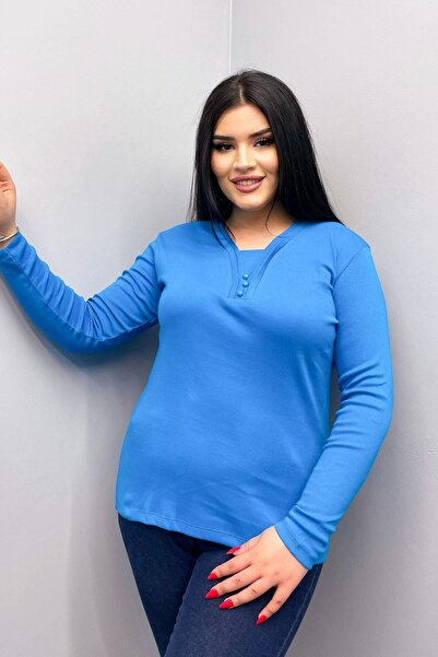 Siyezen Μπλούζα μαμάς μεγάλου μεγέθους με λεπτομέρεια κουμπιών στο μπροστινό ...