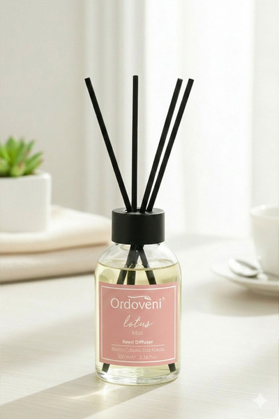 OrdoVeni Lotus Çiçeği Kokulu Çubuklu Oda Kokusu | 100ML | Doğal, Kalıcı & Fer...