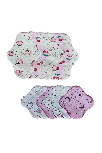 Ponped وسادات نسائية طبيعية من الخيزران قابلة للغسل، 12 قطعة (عادي - يومي) أل...