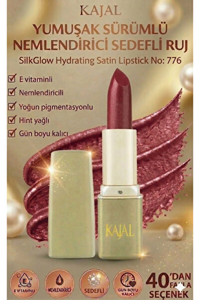 KAJAL Soft Glazed Moisturizing Pearlescent Lipstick – Silkglow Hydrating Sati...