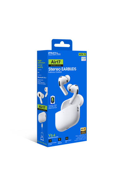 ACL ACB-75 Air17 Serisi Bluetooth 5.4 Dokunmatik Kablosuz Kulaklık – Hi-Fi Se...
