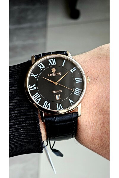 Raymond Men's Roman Numerals Classic Retro Watch - Rym-631820 Rg-Bk