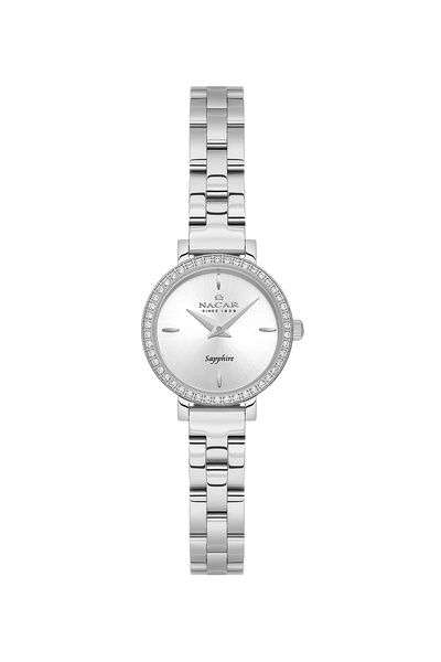 Nacar Sapphire Glass Silver Women's Wristwatch Nc08-39890196-Asms