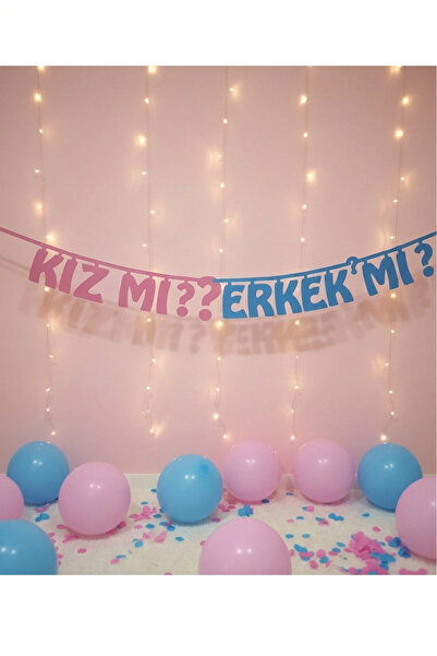 Deniz Party Store Cinsiyet partisi KIZ MI ? ERKEK Mİ ? Keçe yazı