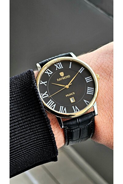 Raymond Men's Roman Numerals Classic Retro Watch - Rym-631820 Ipg-Bk