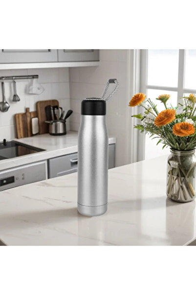 FLYONLOOK كوب ترمس سعة 600 مل من الفولاذ المقاوم للصدأ مع سلسلة حمل كوب ساخن ...