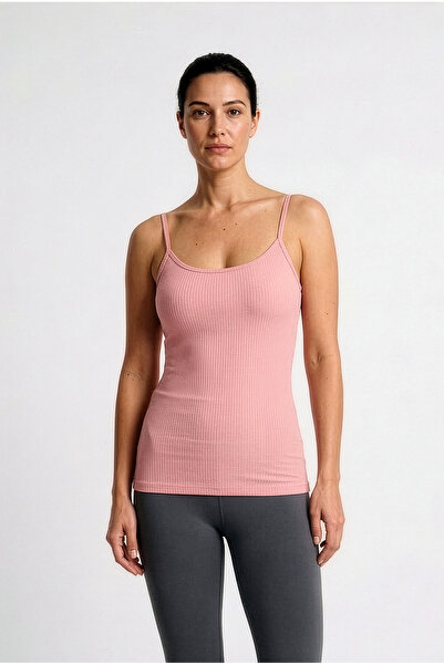 HNX Atletă pentru femei cu curele subțiri din bumbac Dusty Rose