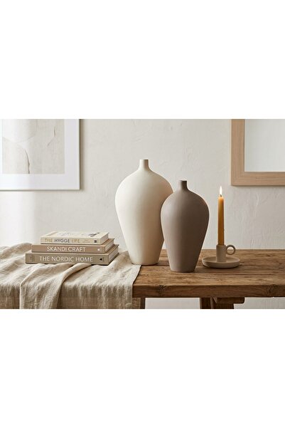 Vivense LARİN VAZO SETİ, KREM VİZON