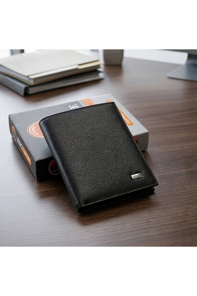 Zenga محفظة رجالية من جلد العجل الأصلي