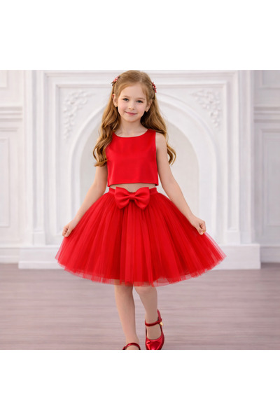 NSMLİFE Fusta tutu pentru fete cu cataramă în față