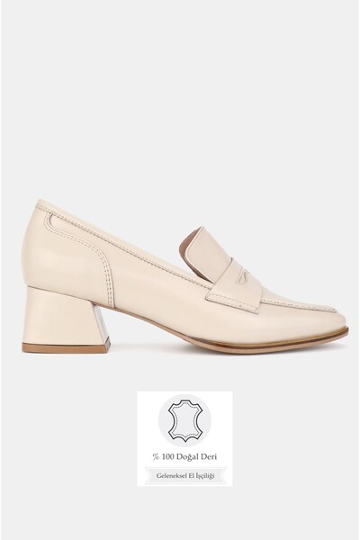 TUNAELLİ KADIN BEJ RUGAN HAKİKİ DOĞAL DERİ 33-34-35-41-42-43 NUMARA KALIN TOP...