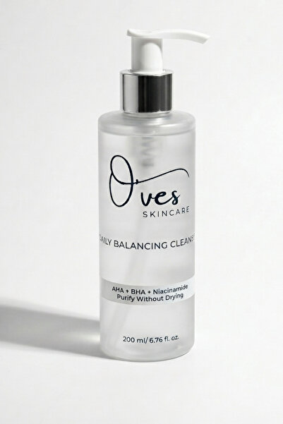 O'ves Skincare Yüz Temizleme Jeli 200 ml - Tüm Cilt Tipleri İçin Sebum Dengel...