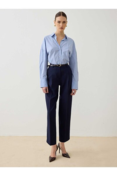 Refka Ψηλόμεσο Κλασικό Παντελόνι - Ναυτικό Μπλε -