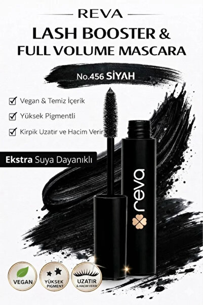 REVA Lash Booster & Full Volume Color Maskara Black-Tam Hacim & Uzatan Renkli...