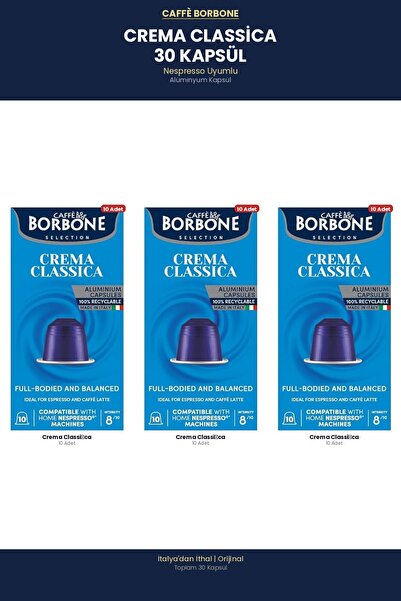 Caffe Borbone Caffè Borbone Classica 30'lu Kapsül Kahve – Nespresso Uyumlu, H...