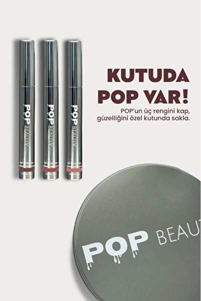 POP Beauty 3'Lü Soyulabilir Dudak Kalemi - Peel-Off Lip Tattoo Seti
