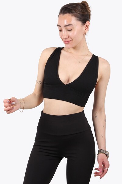 Mckanzie 9036 V-Neck Ribbed Thick Belt Bustier