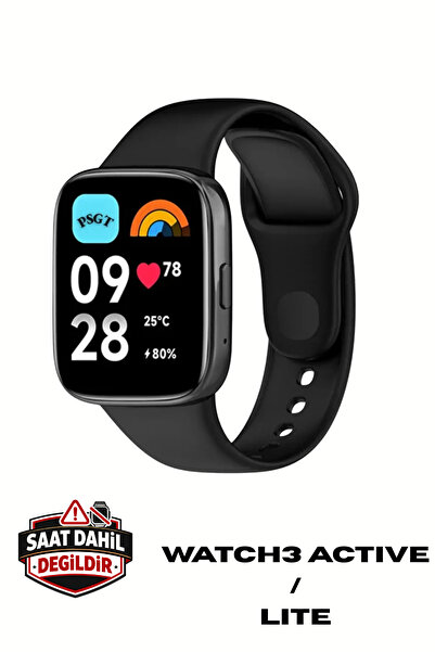 PSGT Xiaomi Redmi Watch3 Active/lite Uyumlu Kordon Spor Şık Tasarım Yumuşak J...