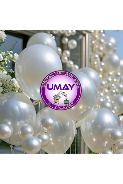 Atom 1 Adet 12 İnç Metalik Balon | Helyum Uyumlu Parlak Lateks Parti & Organi...