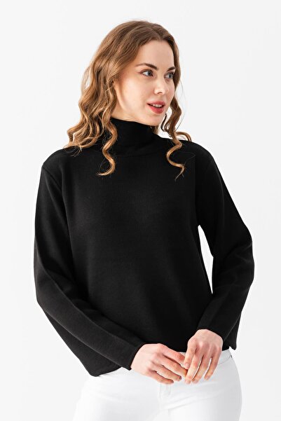 Irmak Kerekli بلوزة تريكو برقبة دائرية وأكمام بالون 1104