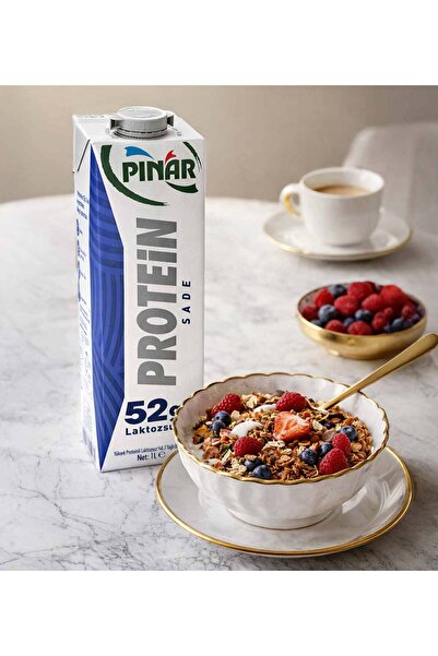 Pınar Sade Protein Süt 1L, 52g Protein, Laktozsuz x 12 Adet