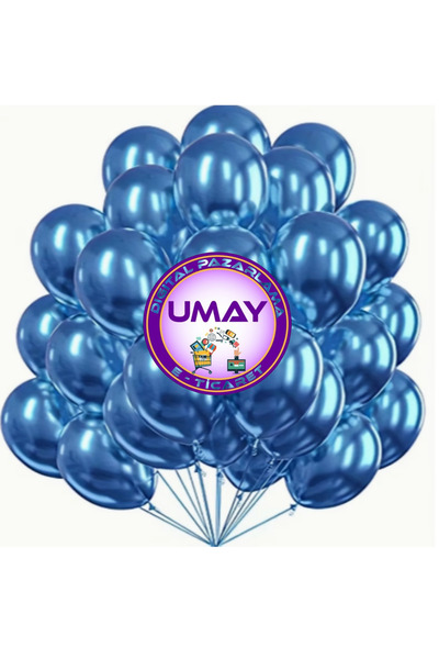 Atom 1 Adet 12 İnç Metalik Balon | Helyum Uyumlu Parlak Lateks Parti & Organi...