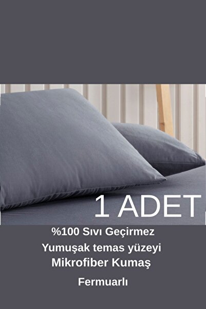 sevilya Renkli Mikro Fermuarlı Su Geçirmez Sıvı Geçirmez Yastık Alezi Yastık Koruyucu (1 adet)