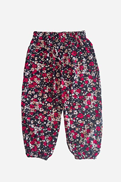 EruZan Pantaloni largi cu model din viscoză elastică pentru fete 1-12 ani
