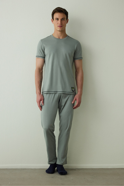 Penti Set de pijamale pentru bărbați, pantaloni de stradă antracit