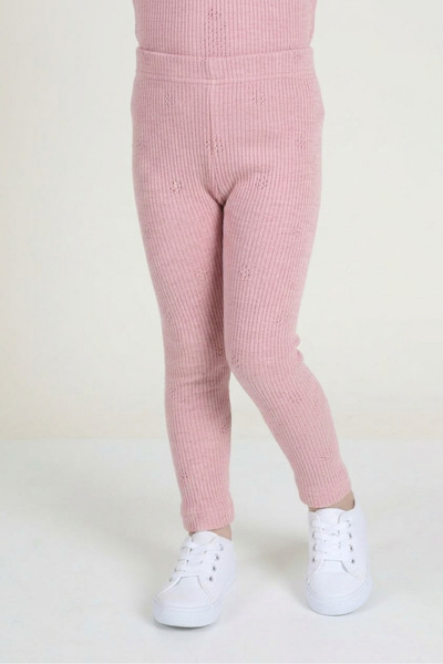 KUEZA KIDS Kız Çocuk Çiçek Desenli Yumuşak Dokulu Tayt 20KKCTYT018