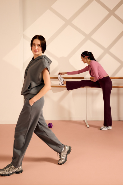 Penti Γκρι βαμβακερό μπαλόνι ψηλόμεσο παντελόνι