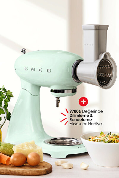 SMEG 50's Style Retro Pastel Yeşil Stand Mikser smf03pgeu