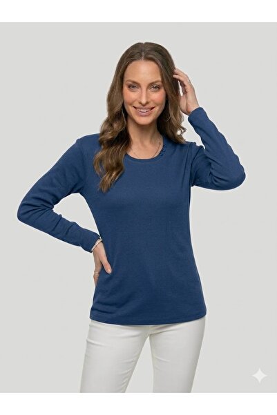 QYA Clothing Basic 100% Cotton Wide Fit Long Sleeve T-Shirt