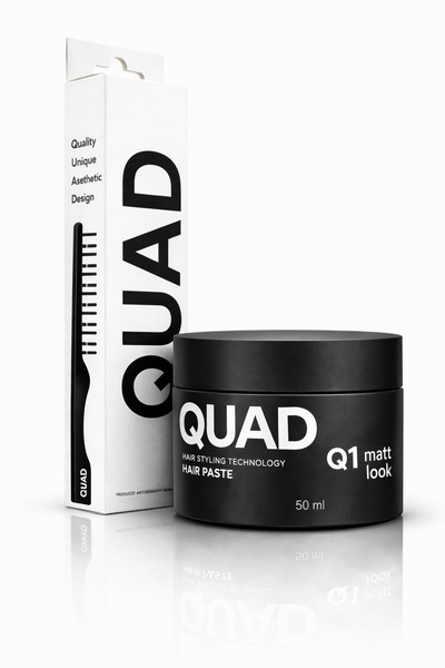 QUAD Q1S Mat Saç Pastası ve Mucizevi Tarak Uniseks 50 ml